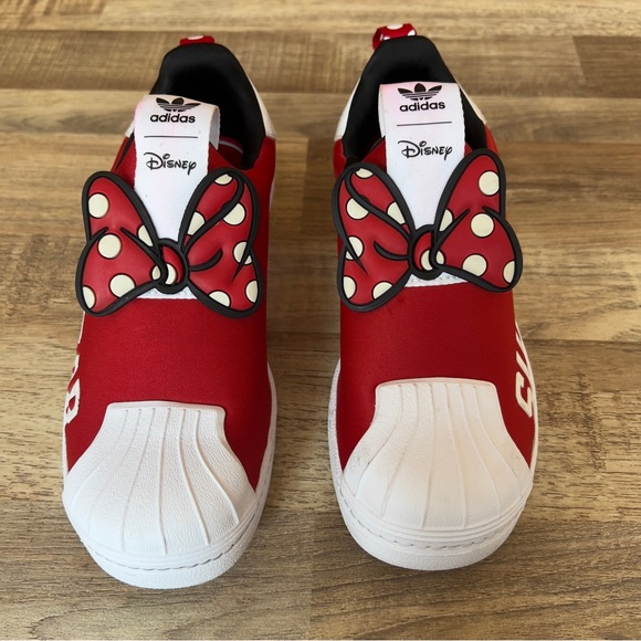 Adidas Red and White Minnie Mouse Sneakers - Picture 1 of 8